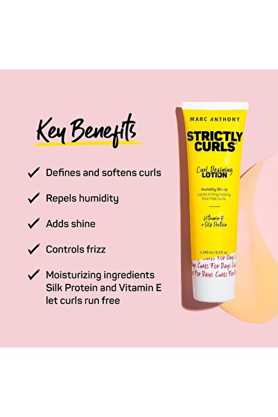 MARC ANTHONY Strictly Curls - Curl Defining Lotion, Infused With Vitamin E & Silk Protein - 245Ml