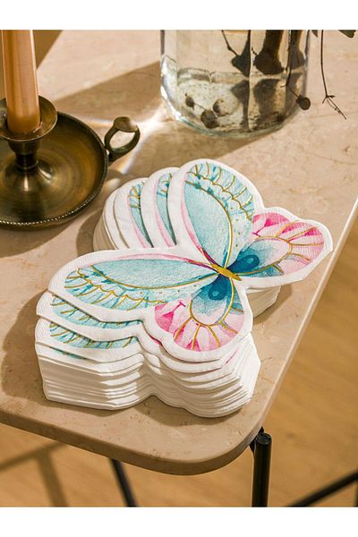 LC Waikiki Lcw Home Butterfly Figured Paper Napkins 20Pcs