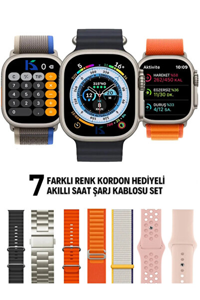 KALİTESENİNLE Watch 8 Ultra 7 Kordonlu 49mm Sesli Görüşmeli Akıllı Saat Huawe...