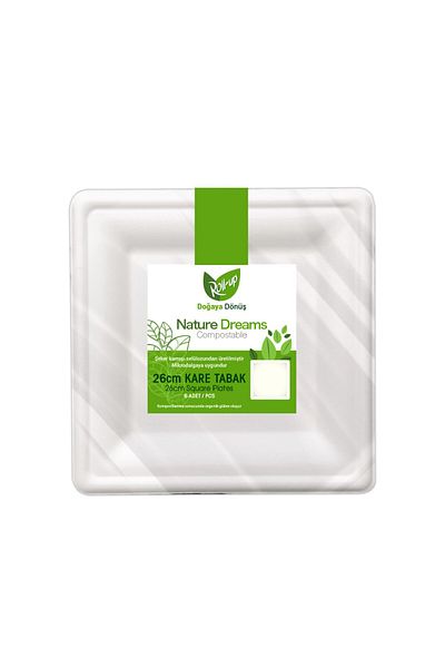 Roll-Up Nature Dreams 6-Piece Square Plate 26 cm
