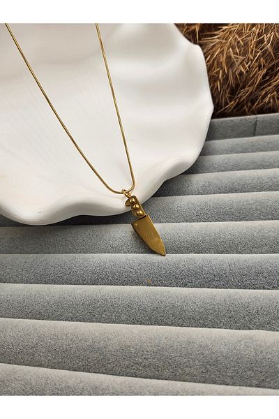 AURA Chef Knife Steel Men's Necklace