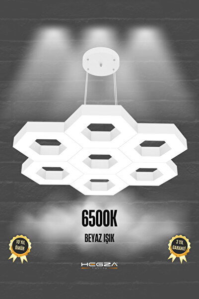 Hegza Lighting Mıele (BEYAZ KASA, BEYAZ IŞIK) Ledli Modern Sarkıt Led Avize