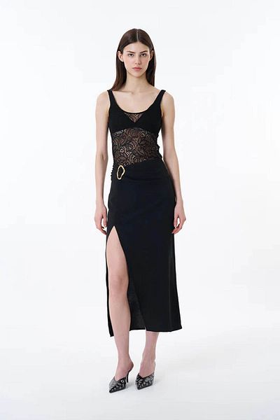 Quzu Women's Black Skirt - Etk00019 Model