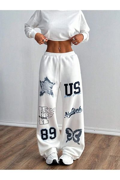 Keywest Φούτερ Jogger Relaxed Fit με στάμπα Star Butterfly