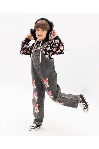 sealy kids Girl's Denim Slopet with Mini Mouse Pocket and Headphones