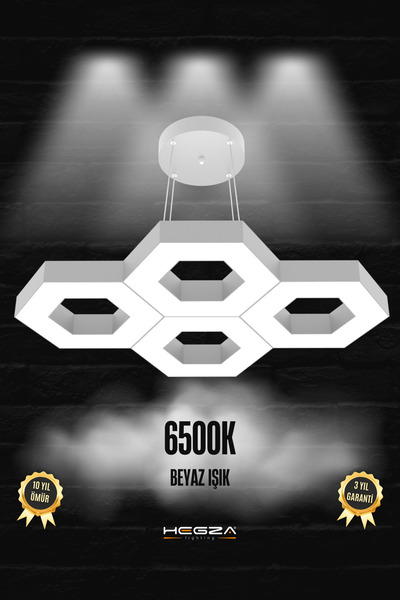 Hegza Lighting Stella ( Gri Kasa, Beyaz Işık ) Ledli Modern Led Avize, Salon,...