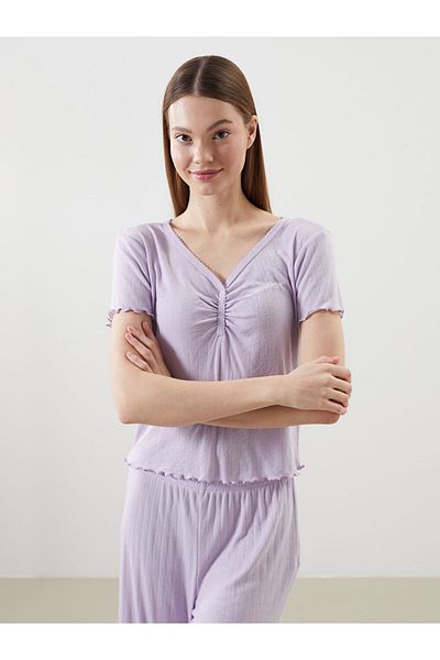 LC Waikiki Set pijama Capri pentru damă cu decolteu în V