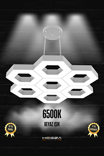 Hegza Lighting Mıele (GRİ KASA, BEYAZ IŞIK) Ledli Modern Sarkıt Led Avize