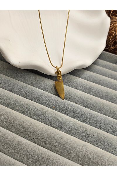 AURA Chef Knife Steel Men's Necklace