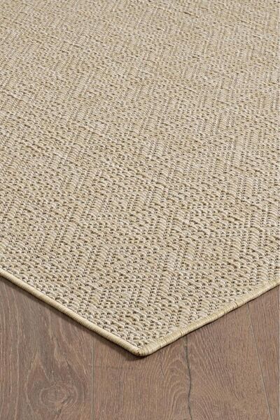 Livset Hasır Bej Kilim Jüt Dokuma Ince Halı Sisal Salon Mutfak Oturma Odası Çocuk Odası Dış Mekan Halısı