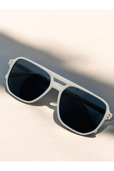MİSE White Unisex Sunglasses New Season