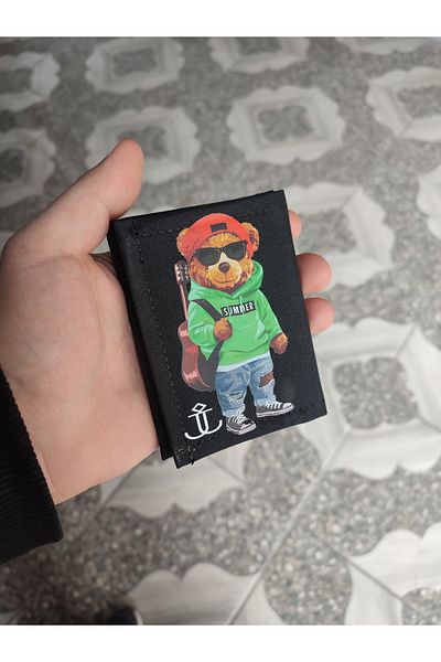 JANJAN Sports Wallet, Unisex Wallet with Velcro, Zipper, Keychain, Coin Compartment, Fabric Wallet