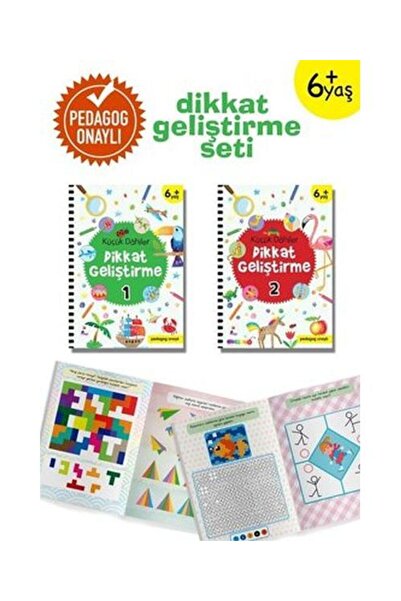 İndigo Kitap Küçük Dahiler Dikkat Geliştirme Seti 6+ Yaş 2 Kitap Takım / /