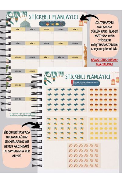 Craft 2025 Ramadan Planner (for Children), with Plenty of Stickers, Ramadan Agenda