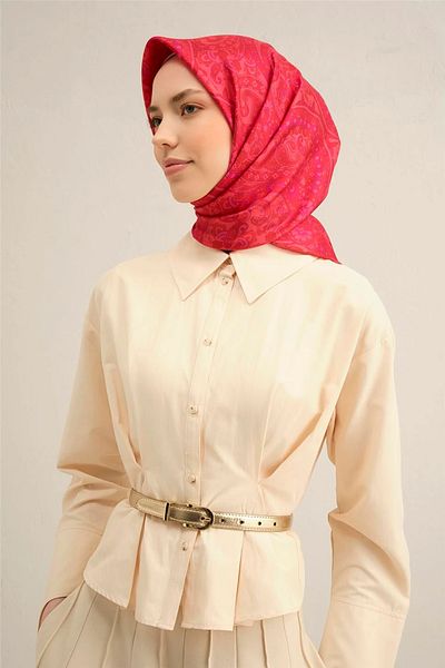 Armine 2025 Spring - Summer - Dj Pure Silk Scarf 9304D01 (Sura)-9304