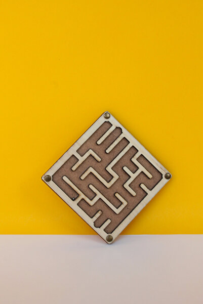 Store Wooden Maze Game - Montessori Educational Natural Wooden Toy - Brain Teaser and Balance Game - No: 1