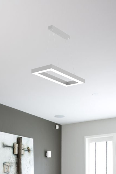 Hegza Lighting Mesıta ( Gri Kasa, Beyaz Işık ) Ledli Modern Led Avize, Salon, Mutfak, Oturma Yatak Odası, Sarkıt