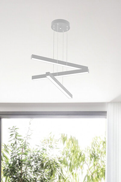 Hegza Lighting Trillizo ( Gri Kasa, Doğal Beyaz Işık ) Modern Sarkıt Led Avize, Salon, Mutfak, Oturma Odası