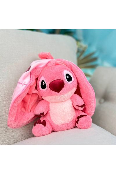 Happy Toys Stitch Plush Toy Zipper Surprise Plush Gift Sleeping Companion Stitch Plush Toy