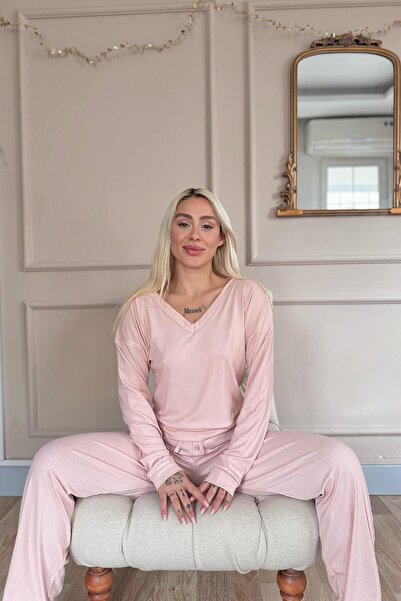 Pijamaevi Dámská pyžamová souprava Powder Dublin s dlouhým rukávem a výstřihem do V