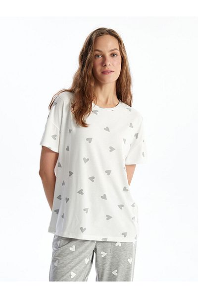 LC Waikiki New Season Crew Neck Printed Women's Pajama Top - S5Bg97Z8