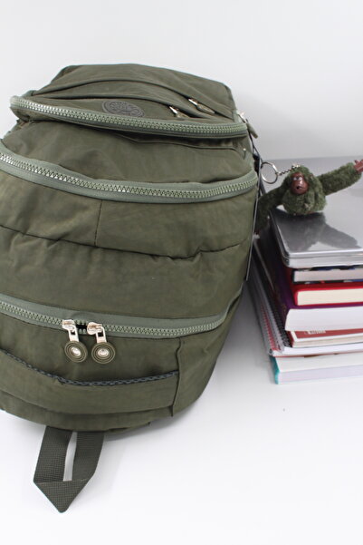 bakacstore Unisex Crinkle Water Repellent Fabric - Junior, High School, College Backpack. Keychain Gift