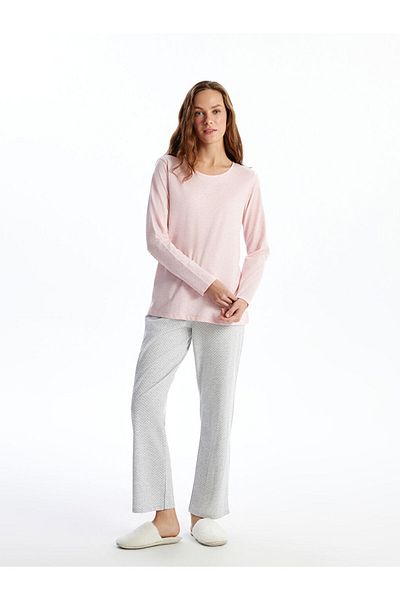 LC Waikiki Set pijamale pentru femei cu decolteu cu buline de sezon nou - S56922Z8