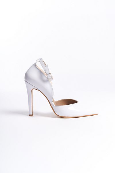 Exello Strappy High Thin Heeled Black Stiletto Shoes