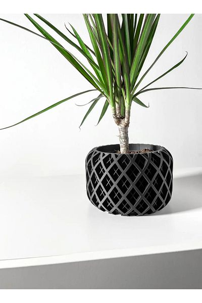 3D Brothers The Torio Planter Pot with Drainage Tray & Stand  Elegant Contemporary Design for Interior