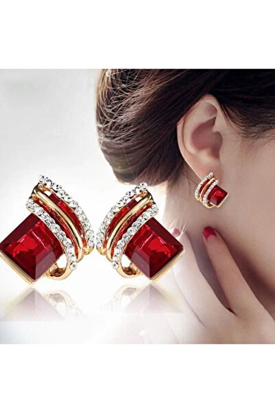 Choice WA0690-1 Fashion Gold-plated Zircon Earrings Crystal Earrings Engageme...