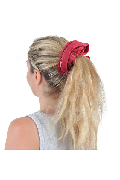 X-Perk Sports Hair Clip Zipper Pocket Elastic Hair Clip Wallet Hair Clip Practical Rubber Clip