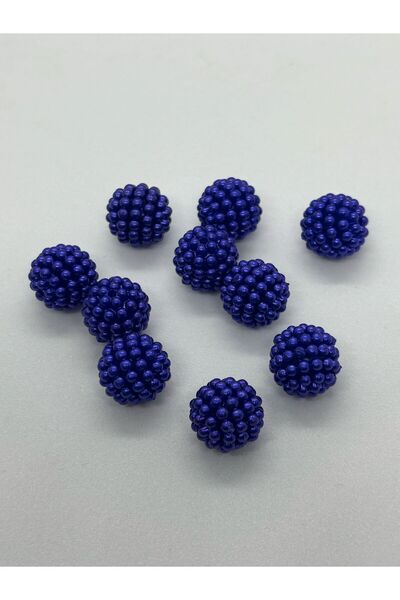 BEİLYS COSMETİCS & ACCESSORY 100 جرام 14 ملم أزرق داكن مجزأة حبات اللؤلؤ التو...