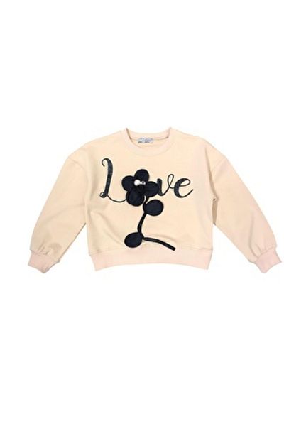 Little Star Girl's Sweatshirt with Flower Accessories Size: 12 Years