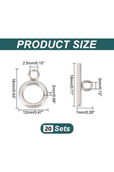 Choice 20 مجموعة 50 مجموعة من مشابك الحلقات المصنوعة من الفولاذ المقاوم للصدأ...