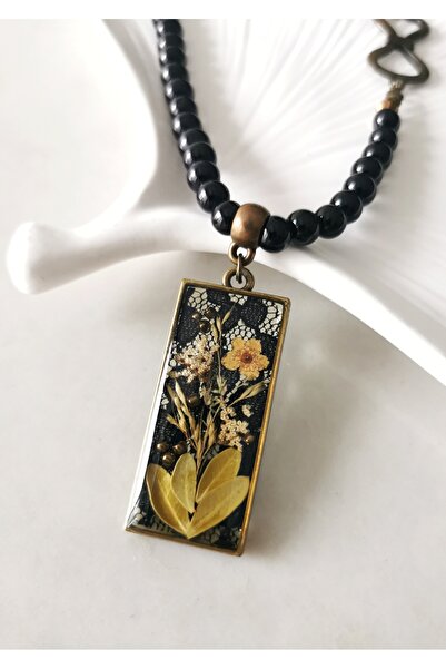 Halley Concept Special Design Handmade Real Floral Epoxy Necklace