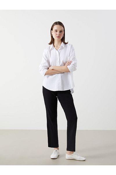 LC Waikiki Pantaloni de damă texturați cu talie elastică de sezon nou - S5JV16Z8