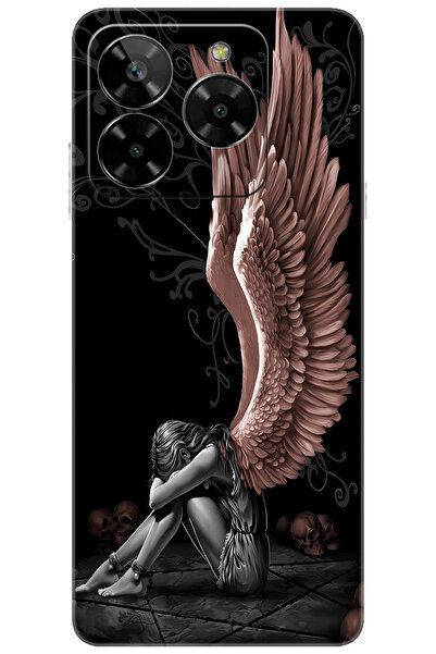 General Mobile ERA 50 (G318) Uyumlu Kılıf Desen Baskılı Silikon Enslaved Ange...