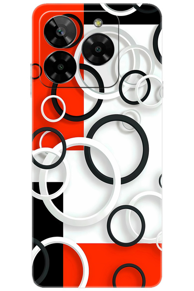 General Mobile ERA 50 (G318) Uyumlu Kılıf Desen Baskılı Silikon Daire Tasarım...