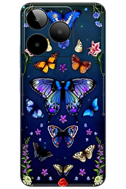 General Mobile Era 30 (G518) Uyumlu Kılıf Desen Baskılı Silikon Kelebek STK:6...