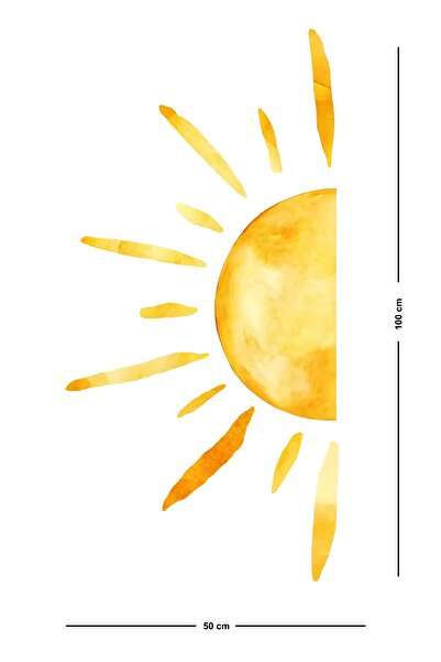 Grafikup Стікер на стіну «Сонце» - Декор для дитячої кімнати