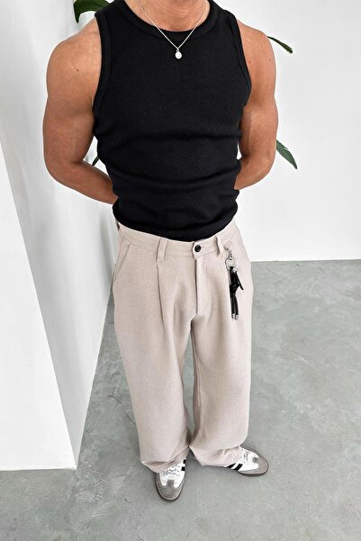 HAFKAGİYİM Stone Cozy Design Fabric Trousers