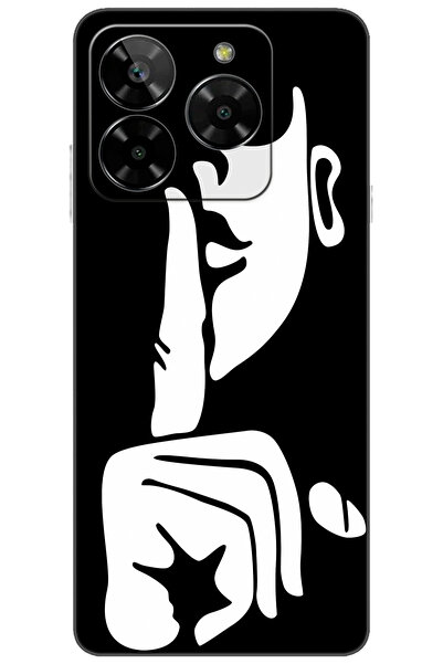 General Mobile ERA 50 (G318) Uyumlu Kılıf Desen Baskılı Silikon Siyah Beyaz S...