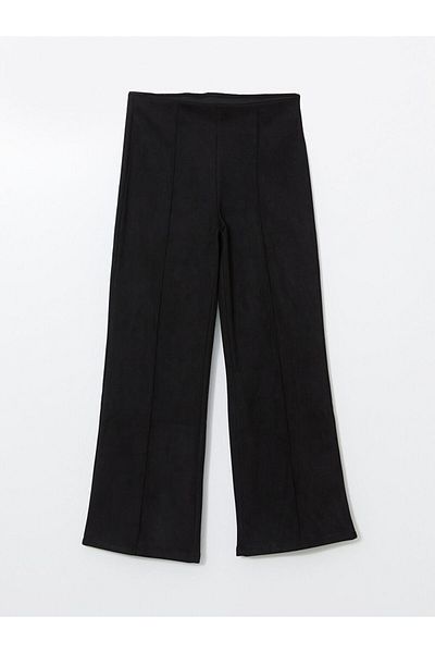 LC Waikiki Lcw Comfort Black Elastic Waist Straight Wide Leg Women's Leggings Pants