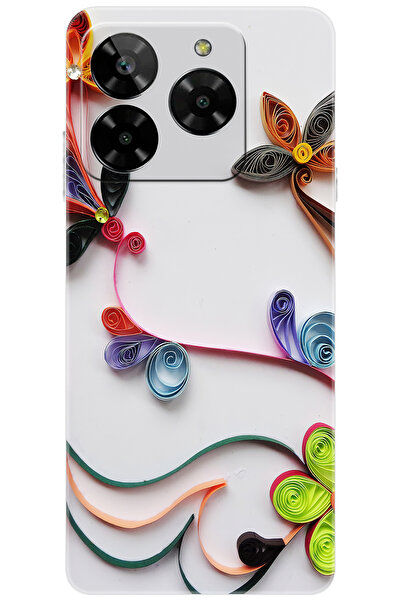 General Mobile ERA 50 (G318) Uyumlu Kılıf Desen Baskılı Silikon Çiçek Desen S...