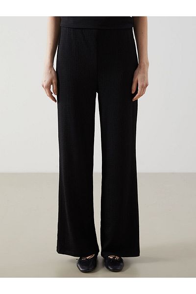 LC Waikiki Standard Fit Textured Women's Pants S5J448Z8Nvy