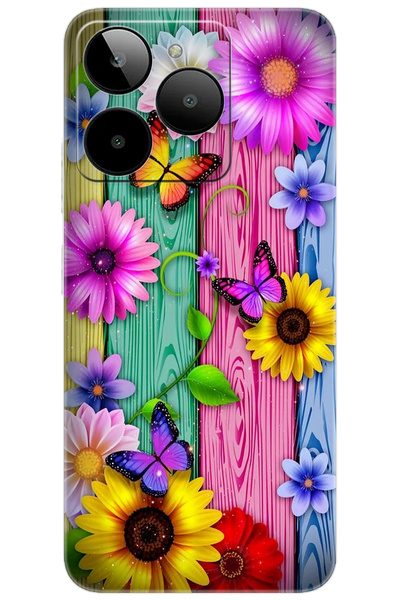 General Mobile Era 30 (G518) Uyumlu Kılıf Desen Baskılı Silikon Renkli Papaty...