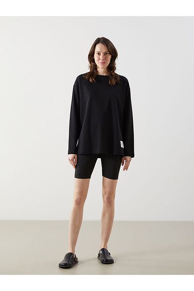 LC Waikiki Crew Neck Embroidered Women's Sweatshirt S5M715Z8Nvy