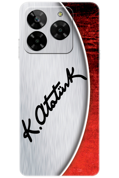 General Mobile ERA 50 (G318) Uyumlu Kılıf Desen Baskılı Silikon Atatürk İmzas...