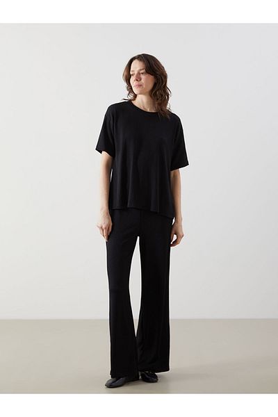 LC Waikiki Standard Fit Textured Women's Pants S5J448Z8Nvy