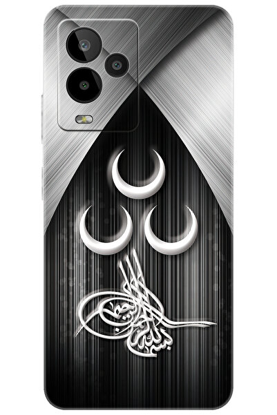 General Mobile GM 24 PRO (G514) Uyumlu Kılıf Desen Baskılı Silikon Üç Hilal T...